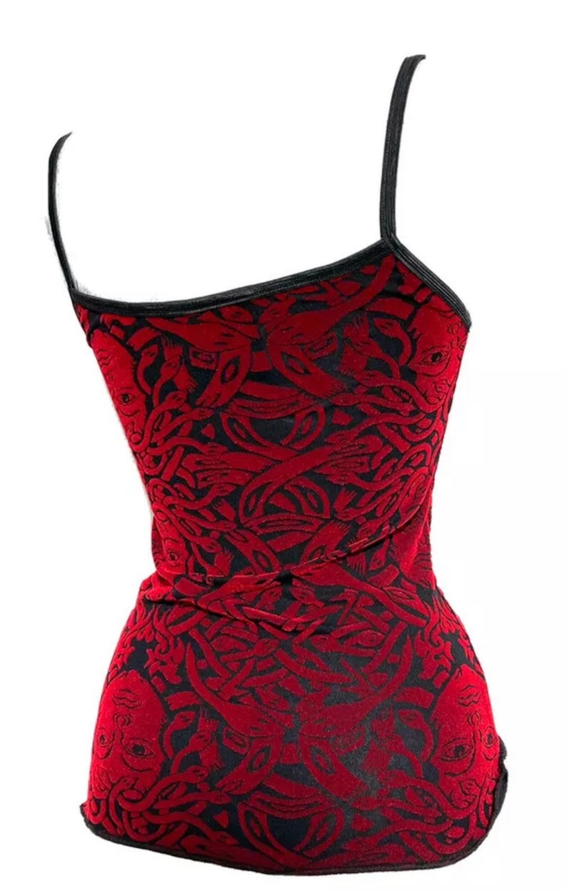 Raven gothic Red Medusa cami top size To fit bust 343638 image 3