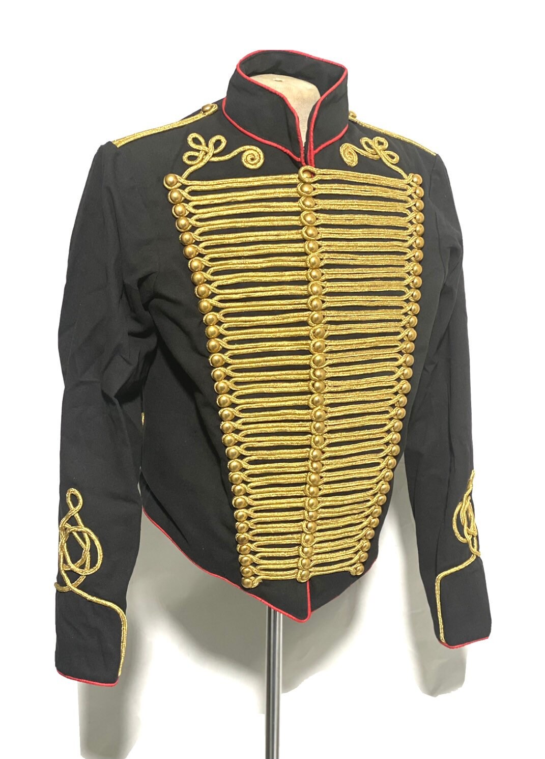 Image of Men's Ceremonial Gold Braiding Hussar Jacket in 42", 44" 46" With Polish Brass Buttons