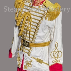 Prince Charming jacket/Pant  uniform Gold Braiding Hussar Jacket gold shoulder accessories size to fit 40”,42”,44”, 46” chest