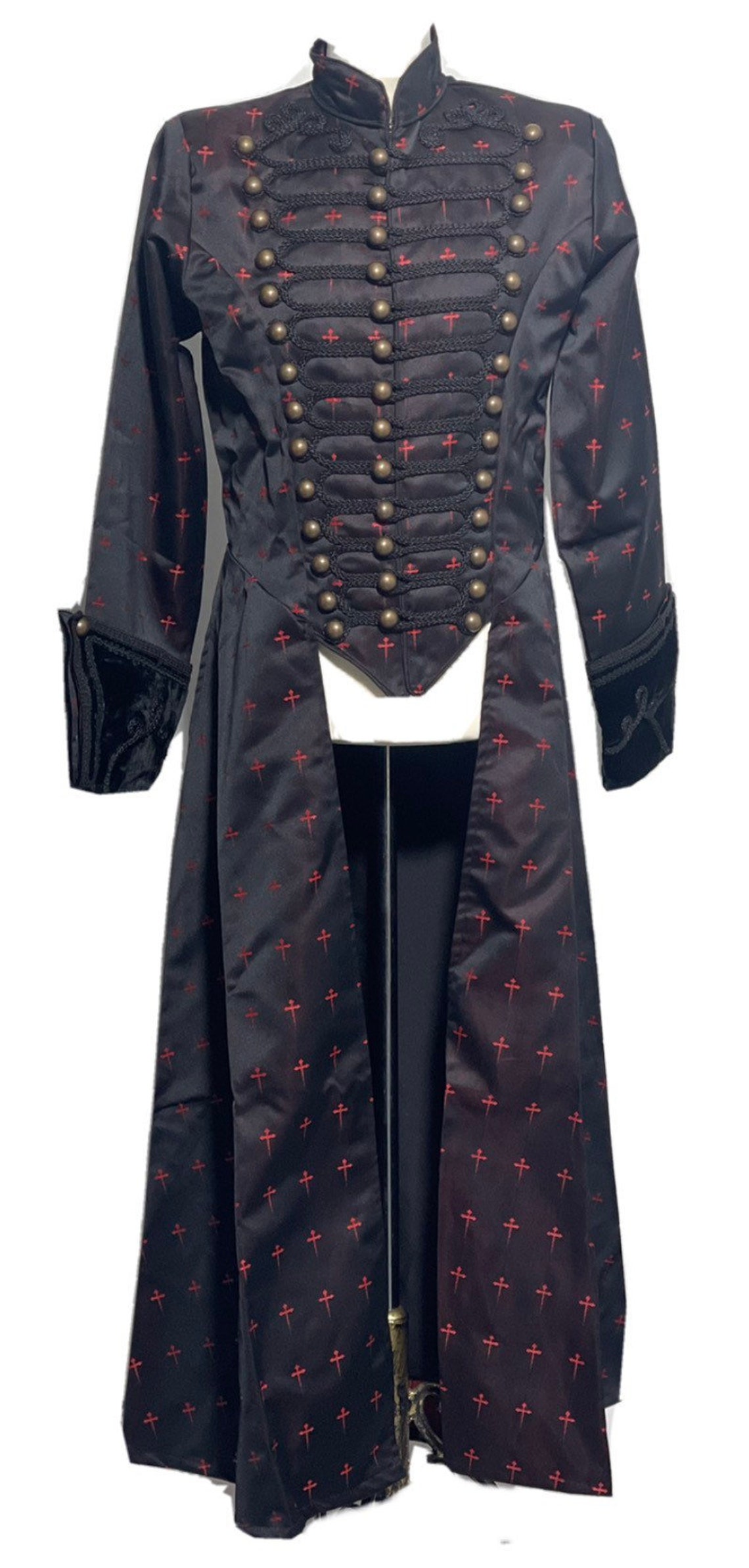 Apocrypha Herren Gothic Weste - Steampunk Brokat Weste ärmellos