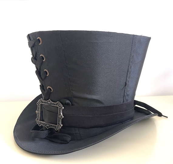 Steampunk Victorian Black Top hat