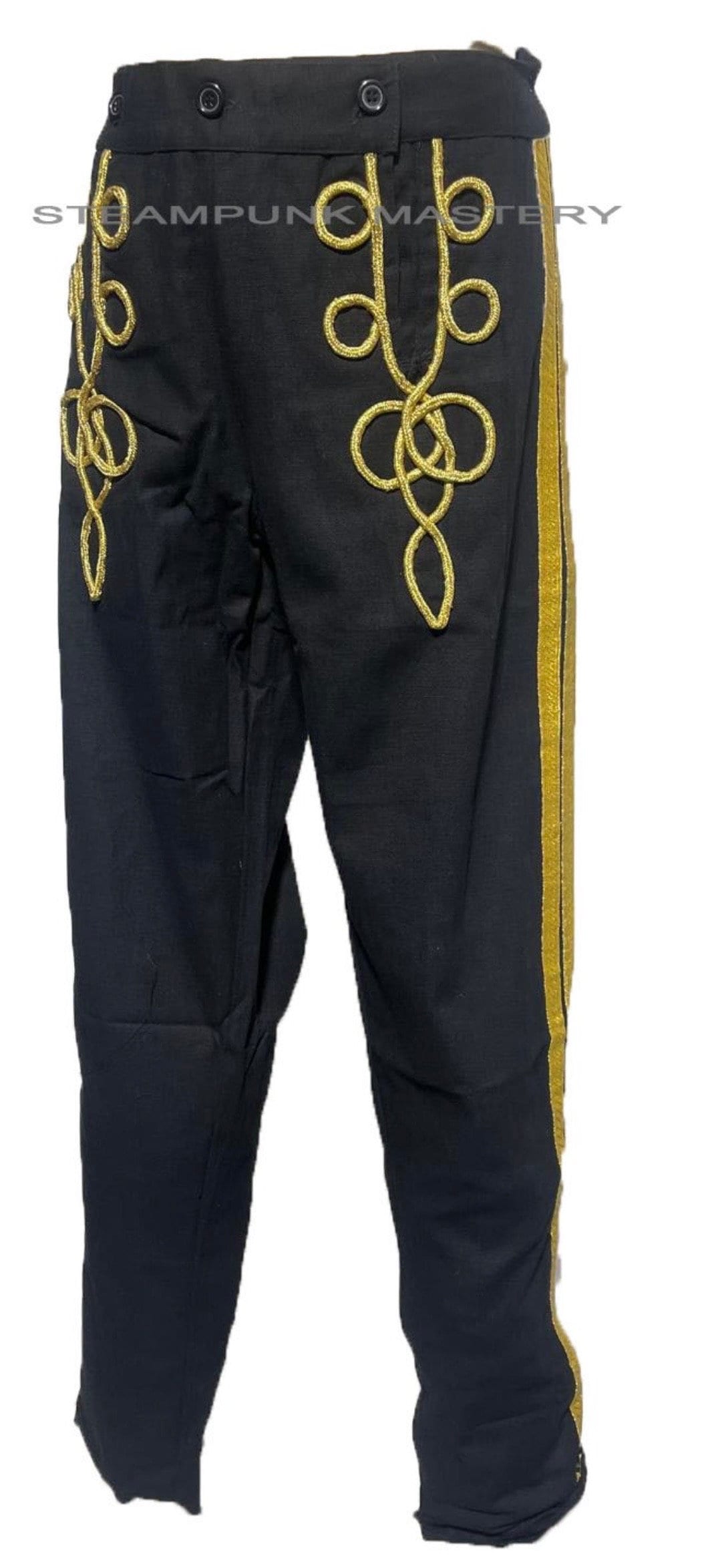 Uniform Front fall pants with gold side stripes