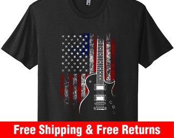 guitar flag t shirt