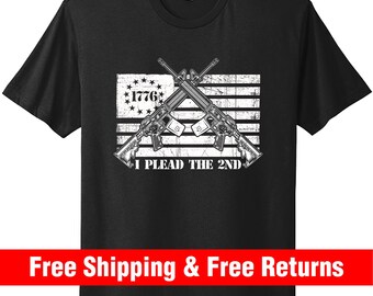 I Plead The 2nd Amendment Right To Bear Arms T-shirt NRA Pro Gun Long Sleeve Tee 