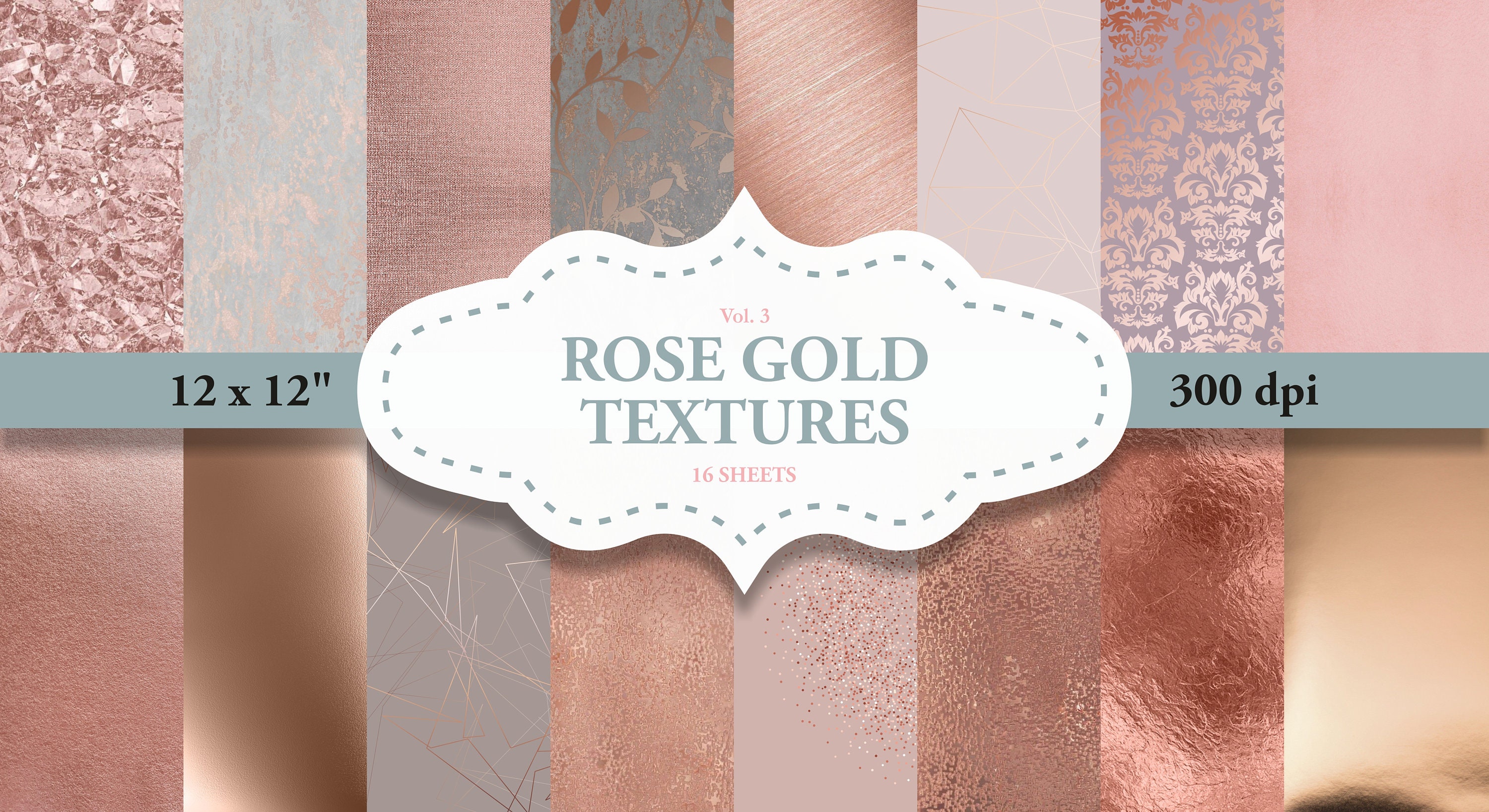 ROSE GOLD digital paper rose gold glitter foil paper Etsy