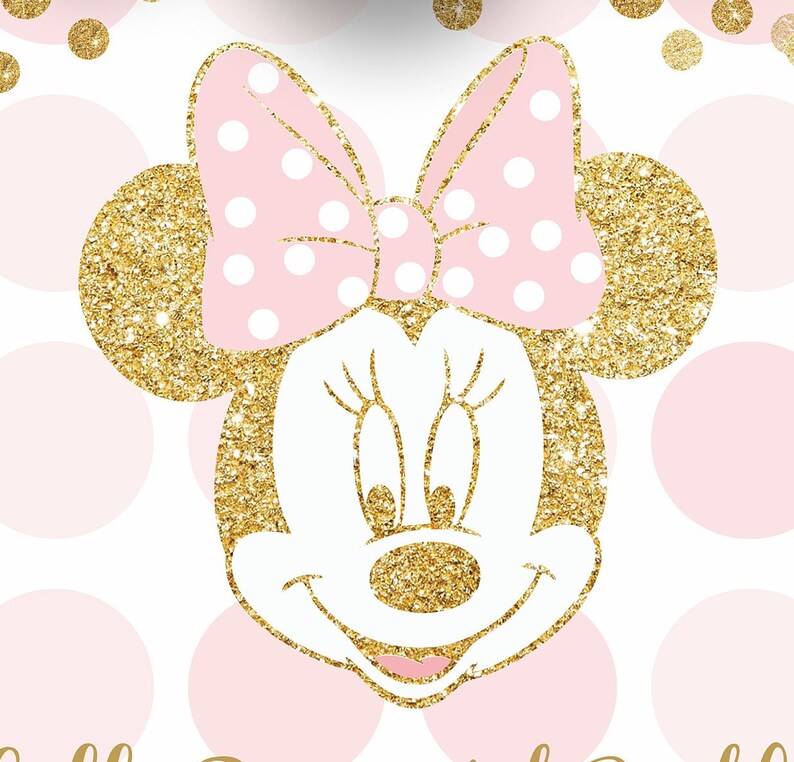 Minnie Mouse Backdrop Minnie Mouse Wall Decall Printable Etsy