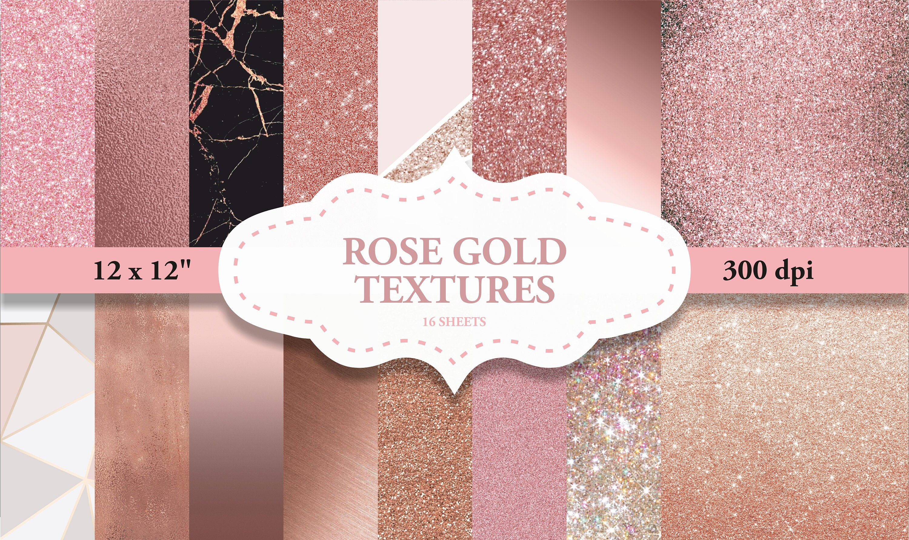 ROSE GOLD Digital Paper Rose Gold Glitter Foil Paper Etsy UK