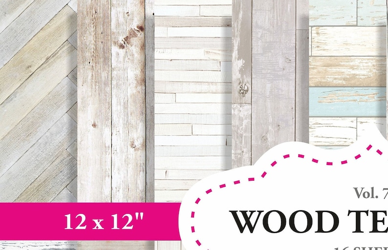 WHITE WOOD TEXTURE Paper Rustic Wood Digital Paper Scrapbook Etsy