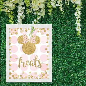 MINNIE MOUSE Birthday Party Signs, Birthday Party Minnie Mouse Posters ...
