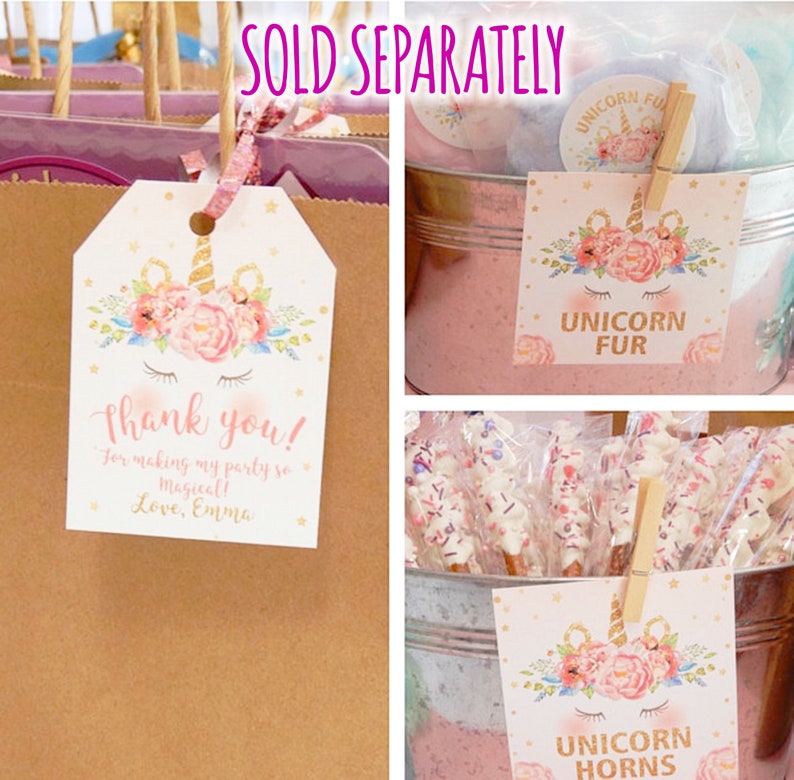 unicorn food labels unicorn food table tent unicorn party