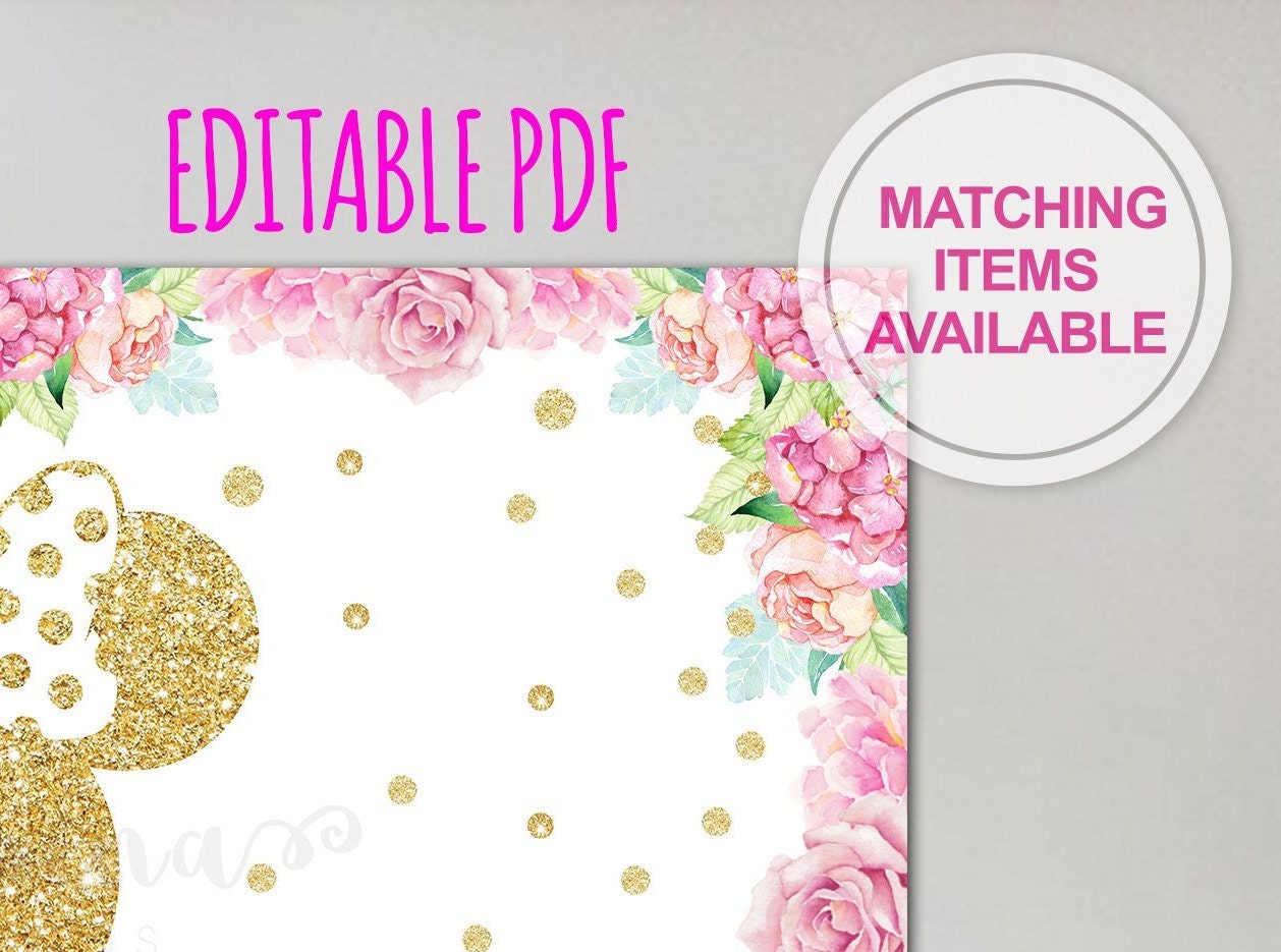 Minnie Mouse backdrop Minnie Mouse wall decall Minnie Mouse | Etsy