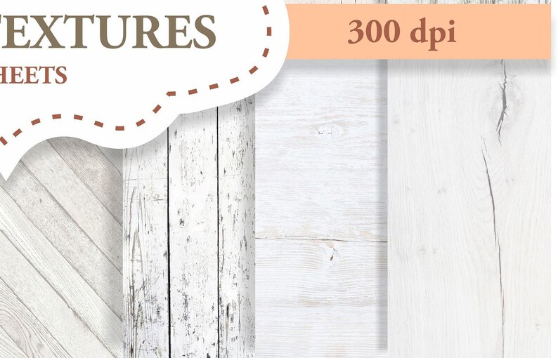 WHITE WOOD TEXTURE Digital Paper Rustic Wood Paper Scrapbook Etsy