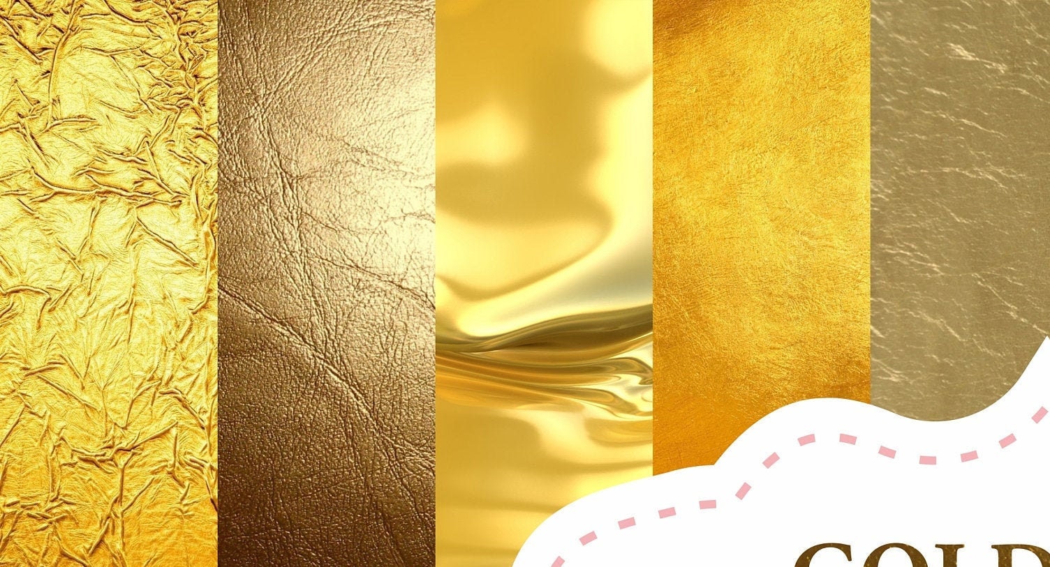 GOLD FOIL Digital Paper Gold Foil Paper Scrapbook Gold Etsy