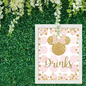 MINNIE MOUSE Birthday Party Signs, Birthday Party Minnie Mouse Posters ...