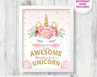 Unicorn poster, Unicorn party sign, Unicorn birthday sign, Unicorn banner, Unicorn party props, Unicorn invitation, Unicorn wall decoration