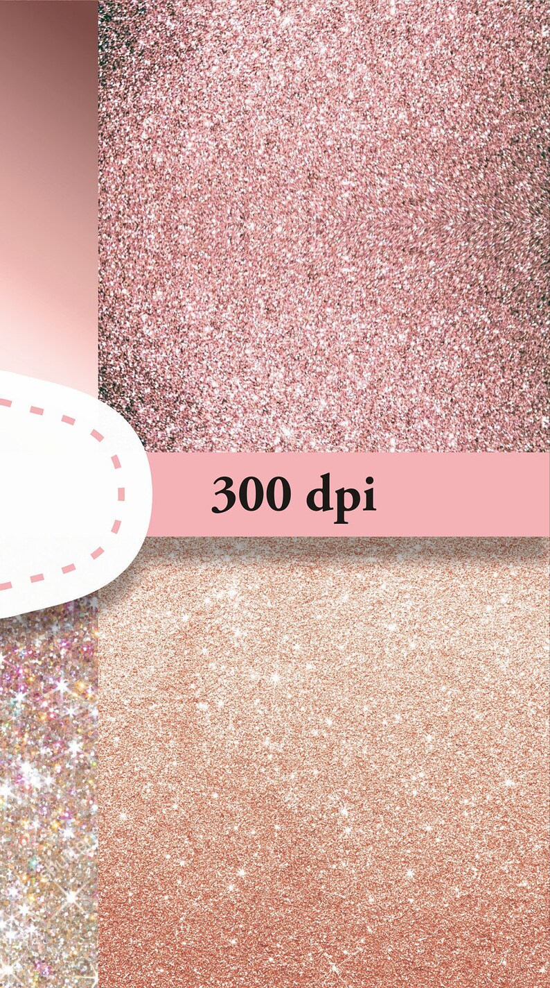 ROSE GOLD Digital Paper Rose Gold Glitter Foil Paper Etsy
