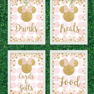 MINNIE MOUSE Birthday Party Signs, Birthday Party Minnie Mouse Posters ...