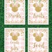MINNIE MOUSE Birthday Party Signs, Birthday Party Minnie Mouse Posters ...