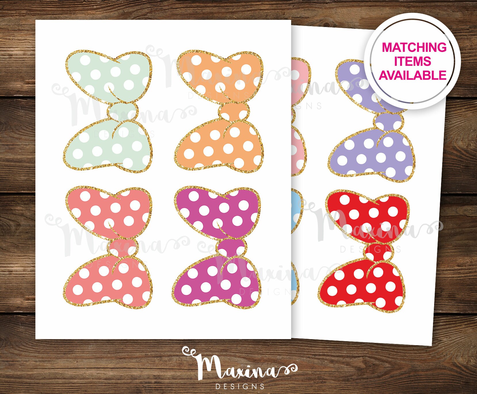 Minnie Mouse Pin the Bow Game Minnie Mickey Mouse Games - Etsy