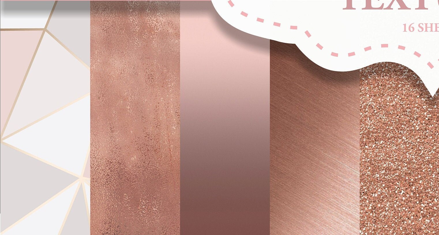 ROSE GOLD Digital Paper Rose Gold Glitter Foil Paper Etsy UK