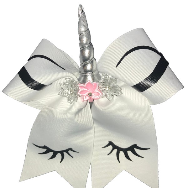 Unicorn Cheer Style Hair Bow