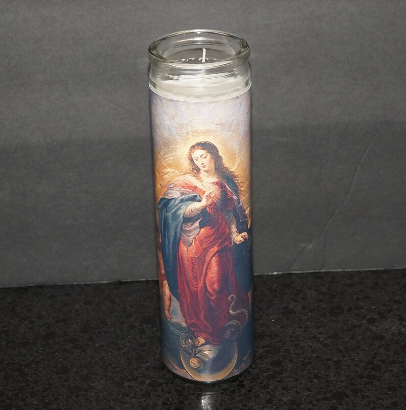 VIRGIN MARY Immaculate Conception Prayer Altar Church CANDLE Etsy