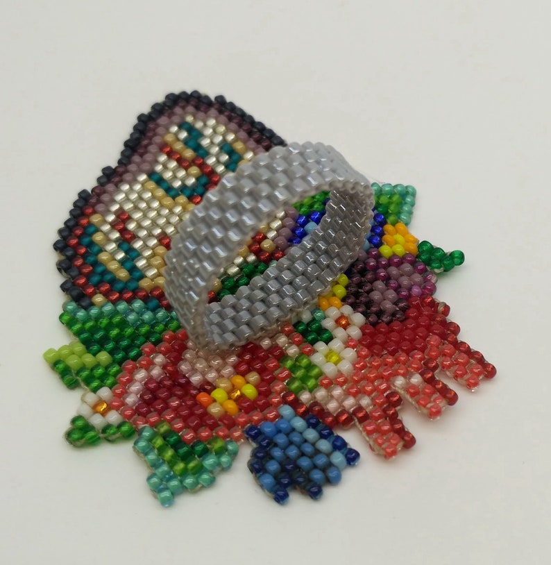 DIY.PDF Pattern.brick Stitch Ring Pattern.peyote Ring - Etsy Sweden