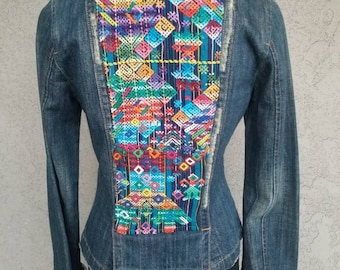 Denim Jacke Upcycled Denim Jacke Jean Jacke Recicled Upcycled Jacke