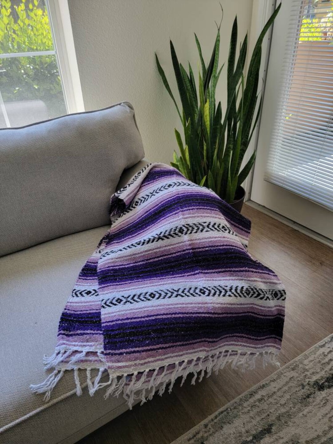 Soft Mexican Blanket, Light Weight Camping Blanket, Desert Decor