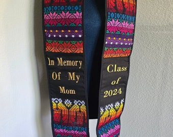 NOT CUSTOMIZABLE - In Memory of my Mom Graduation Sash, Graduation Swag, Latin Graduation Stole, Class of 2024 Graduation Scarf