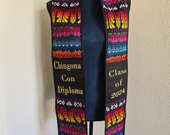 NOT CUSTOMIZABLE -  Proud Guatemalan Graduation Sash, Central American Sash, Guatemalan Graduation Stole, Class of 2024 Chapin Gradute