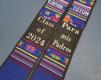 NOT CUSTOMIZABLE - Para Mis Padres Graduation Sash, Central American Sash, Latin Graduation Sash, Class of 2024 El Salvador