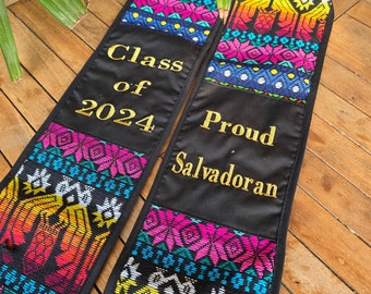 NOT CUSTOMIZABLE - Salvadoran Graduation Sash, Central American Sash, Proud Salvadoran Sash, Class of 2024 El Salvador