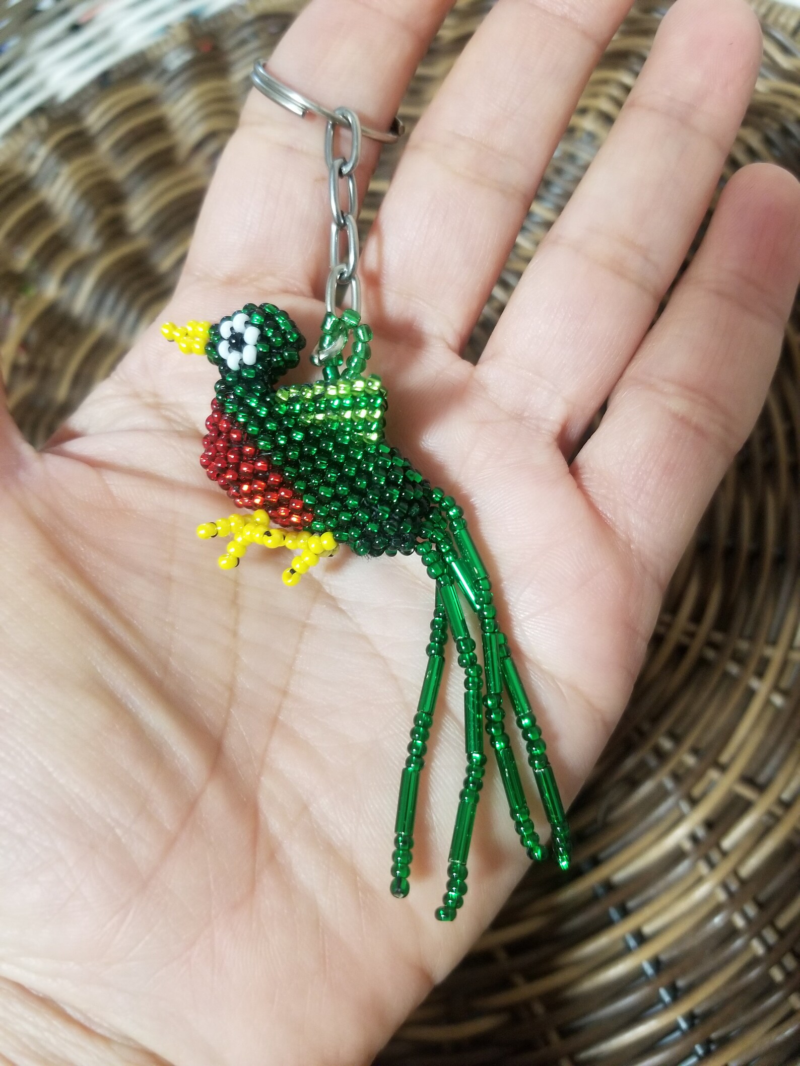El Quetzal Keychain Keychain Guatemalan Keychain Etsy