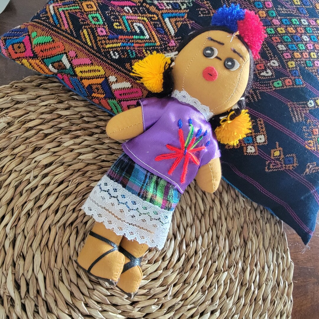 Worry Dolls Guatemalan Dolls Cultural Latin Doll Brown Doll Etsy