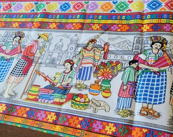 Guatemalan TABLE RUNNER, Latin Textiles, RAINBOW Table Runner, Guatemalan Multicolor Mayan Runner, Fiesta Theme Party Decoration