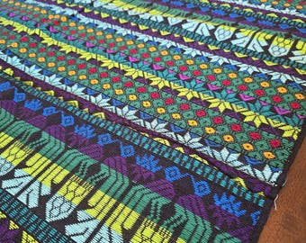Handwoven Guatemalan Table Runner – Quetzal Motif, Mayan Textile