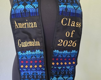 Blaue amerikanische GUATEMALAN-Abschluss-Schärpe-Klasse von 2026