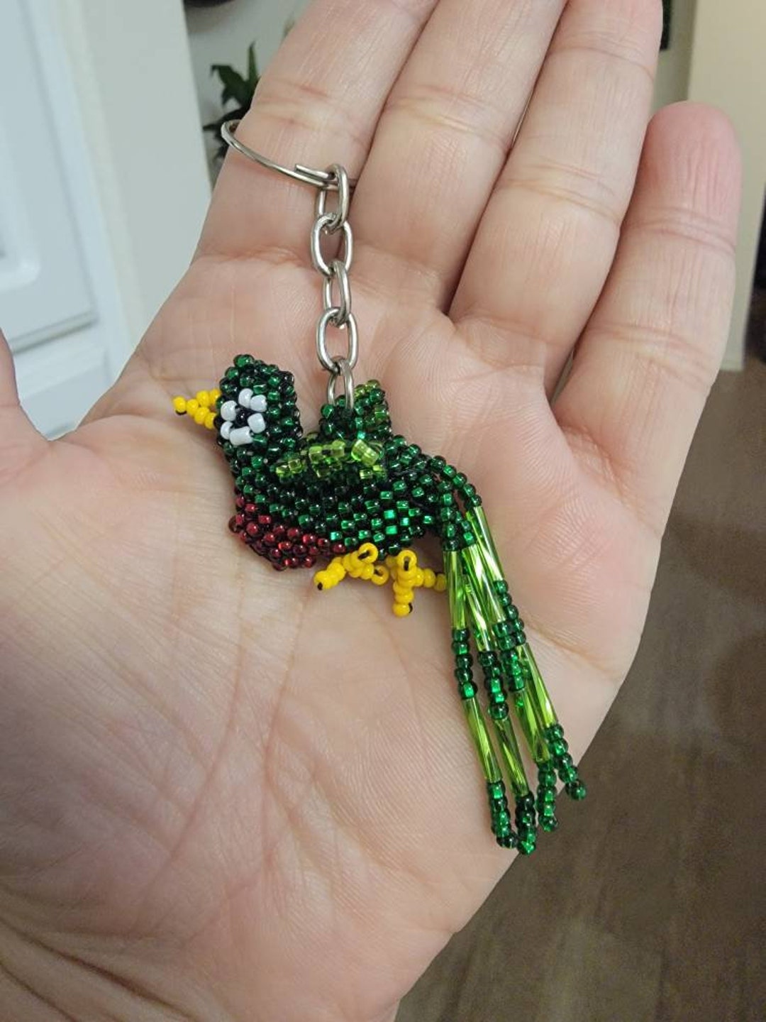 QUETZAL KEYCHAIN Guatemalan Key Ring BIRD Keychain Colorful Etsy