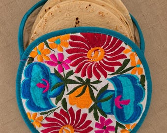 Colorful Tortillero, Tortilla Holder, Tortilla Warmer, Guatemalan Textile Microwave Bag