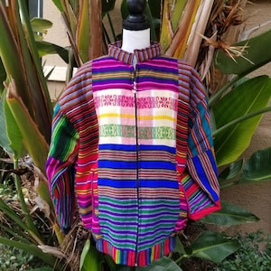 XL UNISEX Guatemalan Jacket, Patched Latin Blazer, Mayan Fabric Coat, Lightweight Jacket, Guatemalan Blazer, Gift for Guatemalan Dad