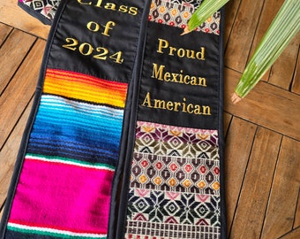 NOT CUSTOMIZABLE, Proud Mexican American Sash, Latin Graduation 2024 SASH, Class of 2024 Stole, Mexican American Graduation Sash 2024