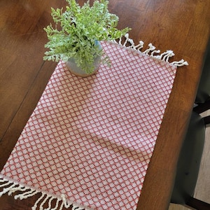 Guatemalan Placemats cotton napkins Guatemalan Textile Burgandy White cotton placemats