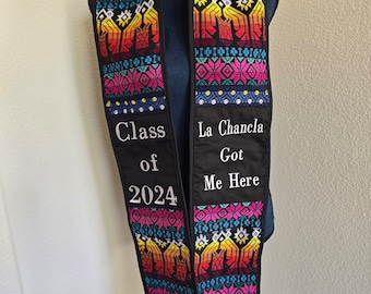 NOT CUSTOMIZABLE -  La Chancla Got Me Here Graduation Sash, Handwoven Sash, Latin Graduation Stole, Class of 2024 Graduate Gift