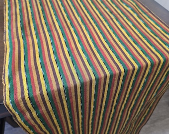 Guatemalan Fabric by the Yard, Mustard Earth Tones Fabric, Guatemalan Cotton Fabric