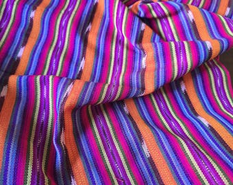 Guatemalan Fabric by the Yard, Multicolor Guatemalan Cotton Fabric