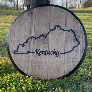Custom Engraved Bourbon Barrel Head- Persobalized Name, Guest Book, Wedding sign,  Bar sign
