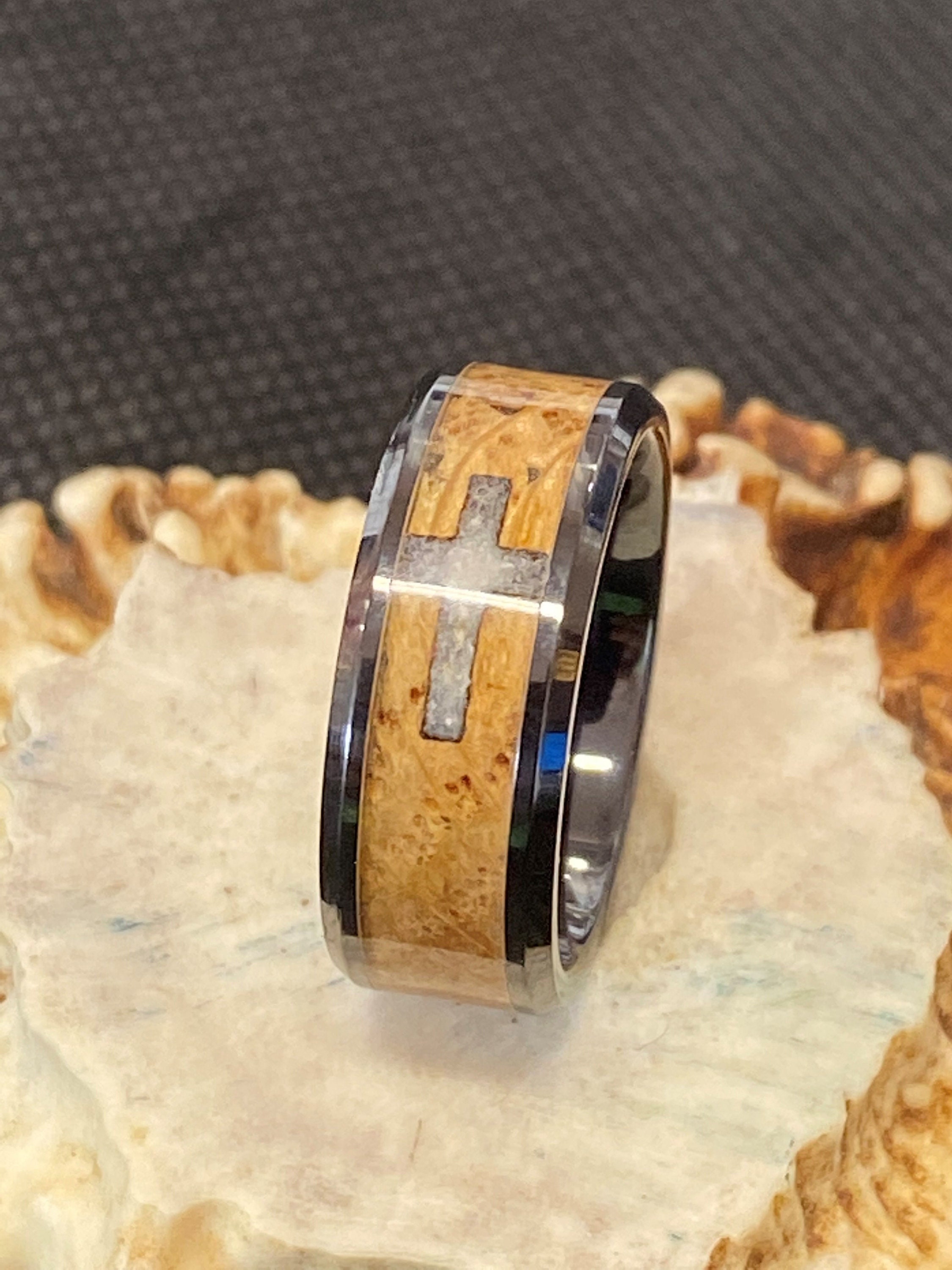 Christian wedding bands for him best sale