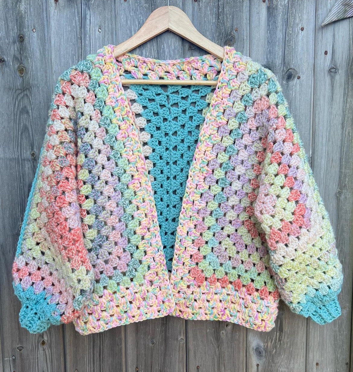 Crochet Hexagon Cardigan - Etsy