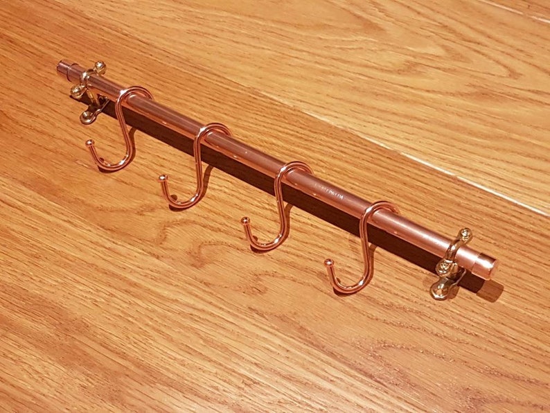 Copper Utensil / Pot rack / Hanging rail includes S hooks Etsy